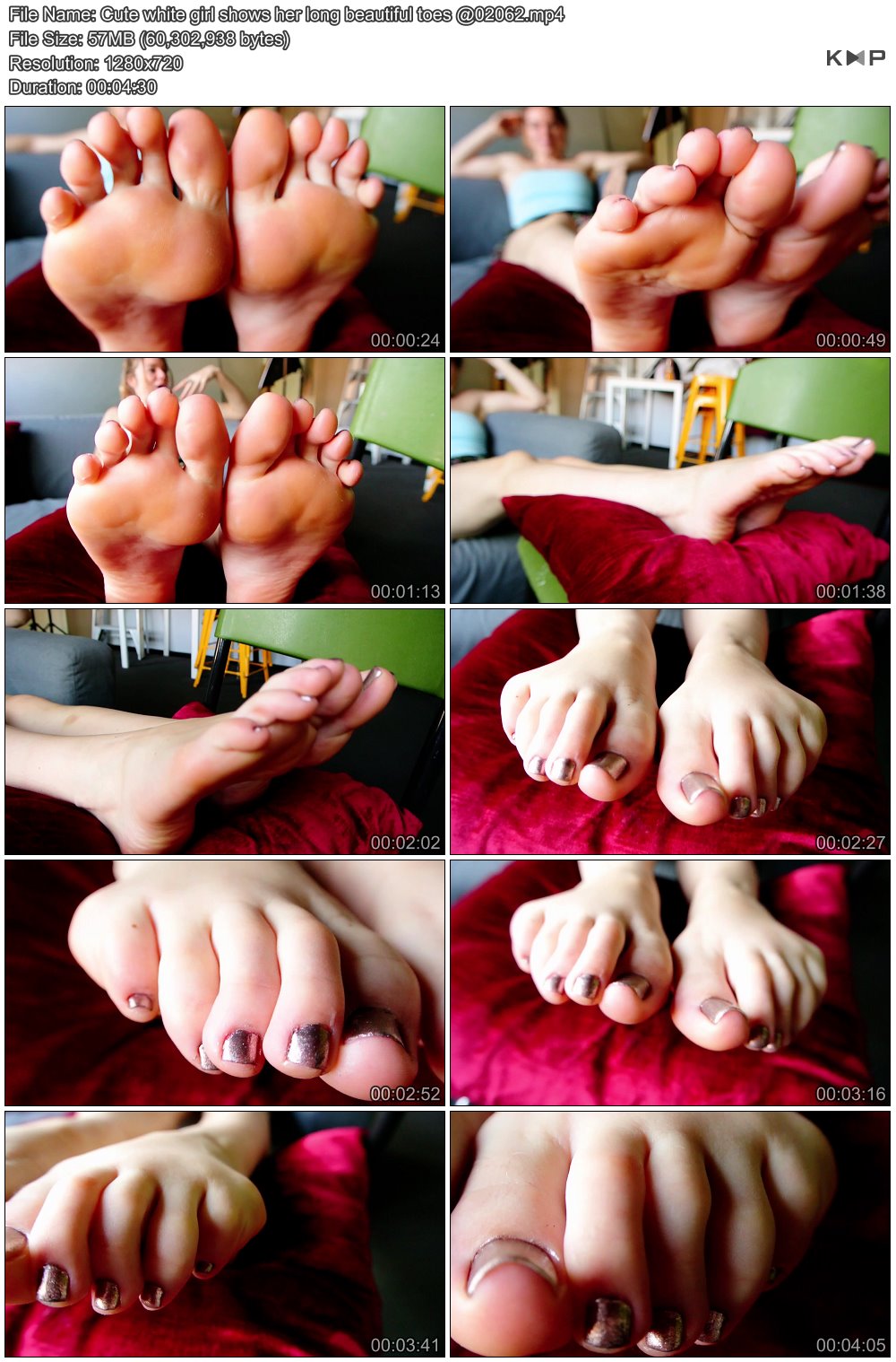 Cute white girl shows her long beautiful toes @02062.JPG
